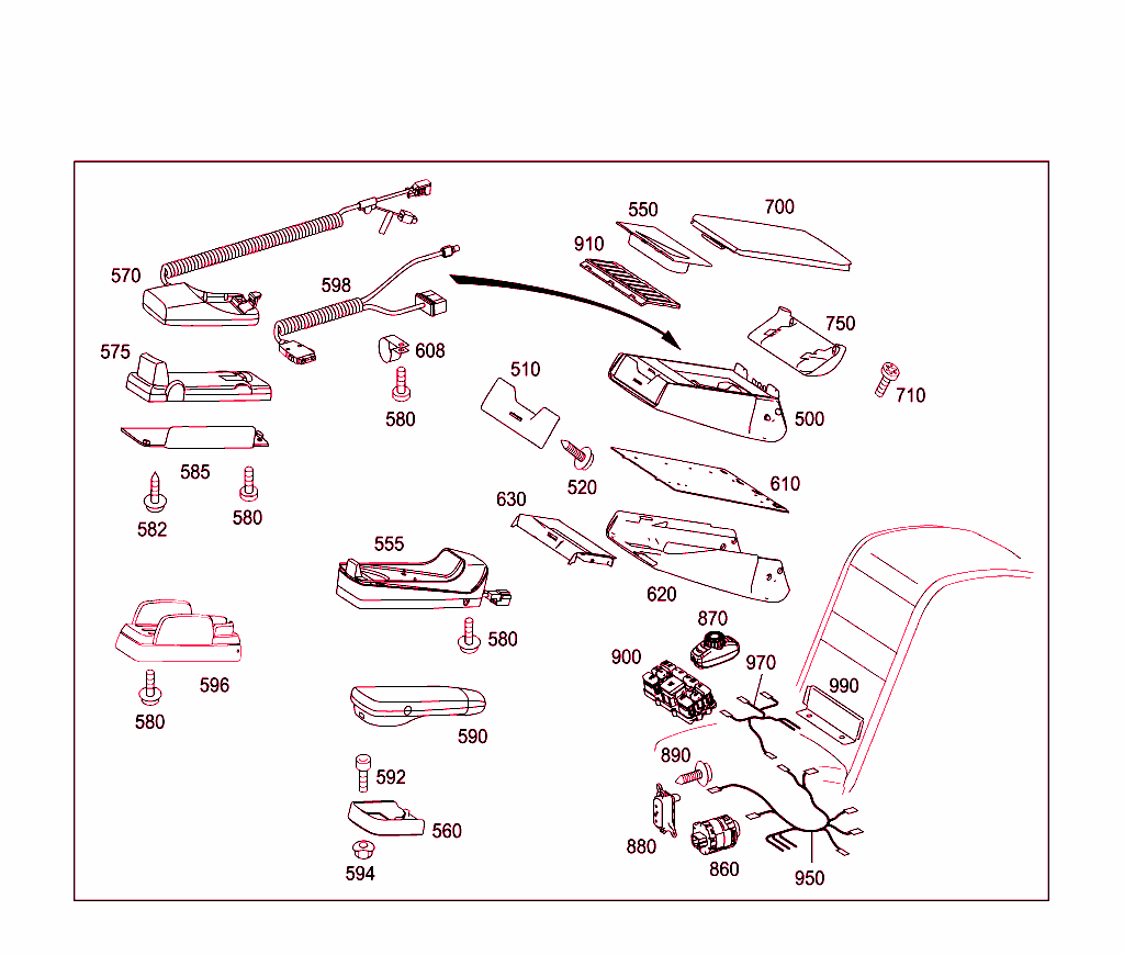 Individual Rear Seat, Center