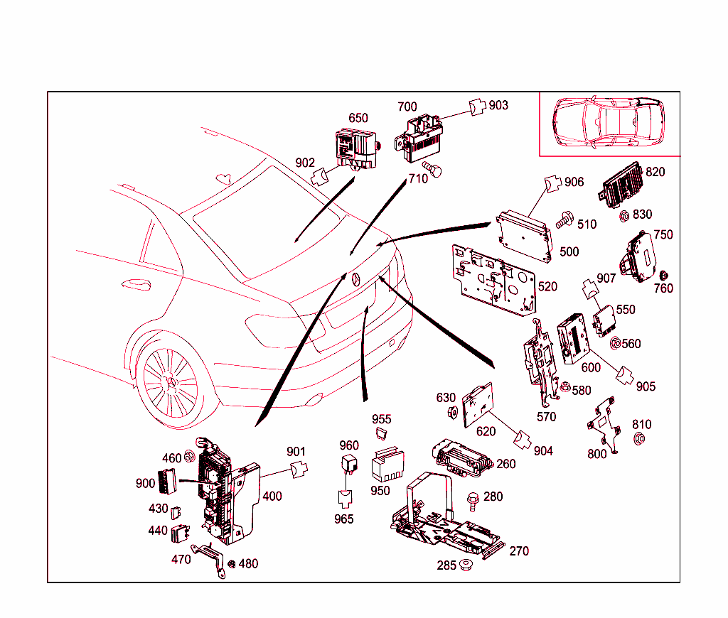 Control Modules And Relay In Trunk