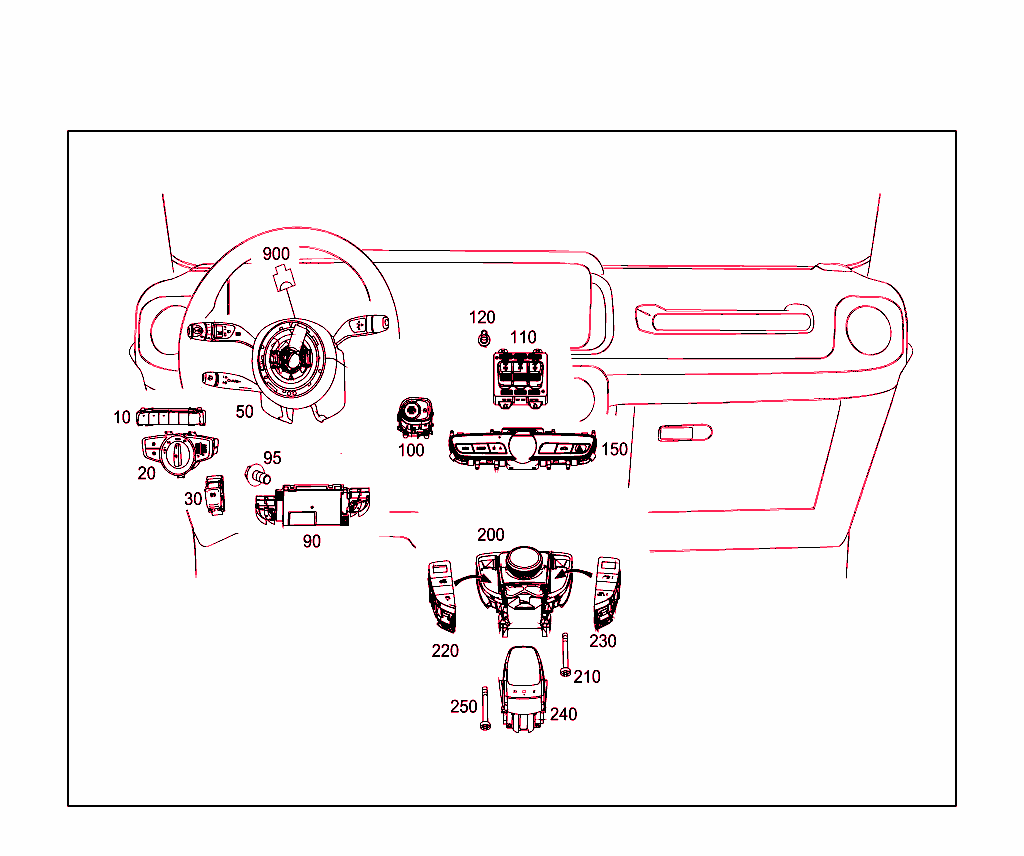 Switch In Instrument Panel And Center Console