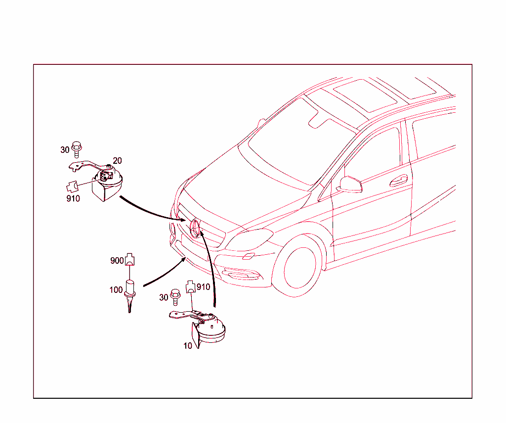 Horn And Outboard Temperature Indicator