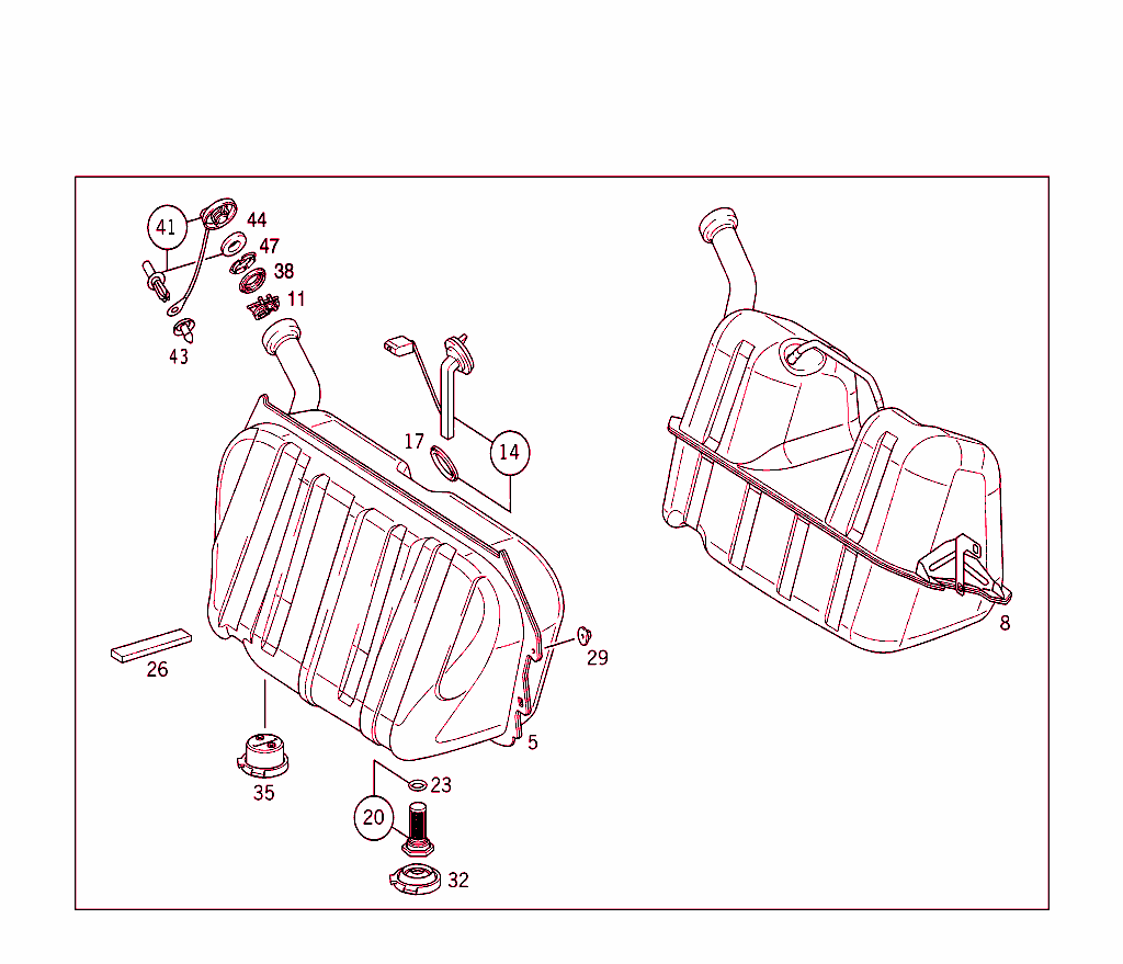 Fuel Tank With Attachment Parts