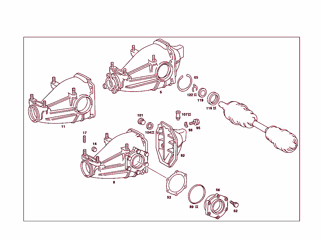 Rear Axle Housing With Differential