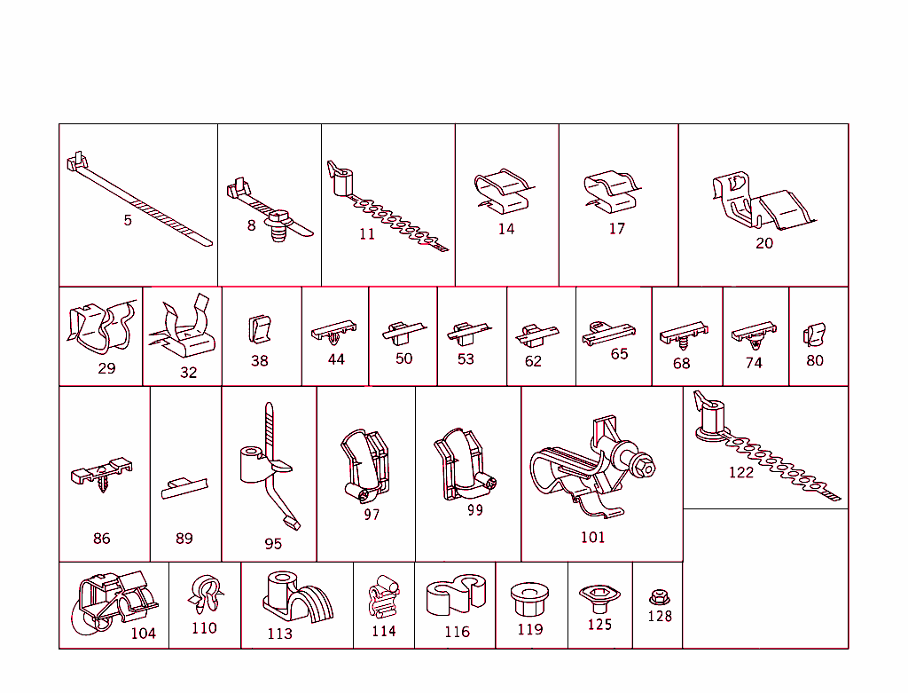 Loom Ties And Cable Mounting Parts
