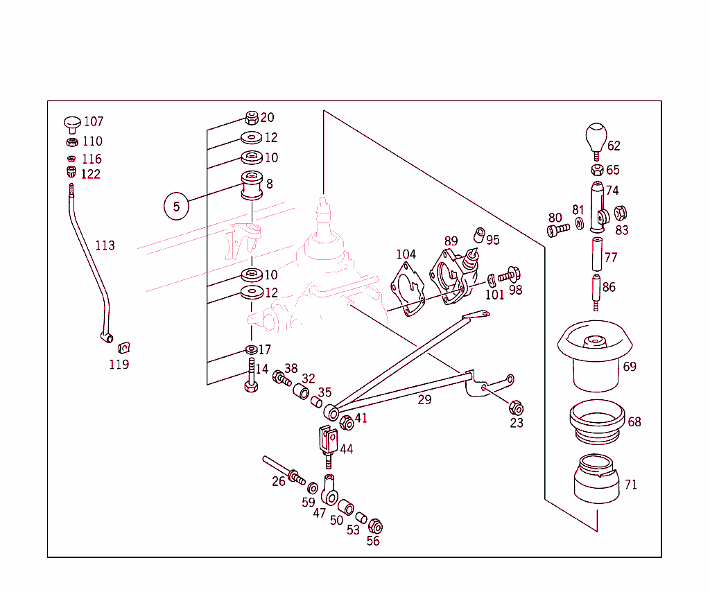 Transfer Case Suspension & Shifting Mechanism