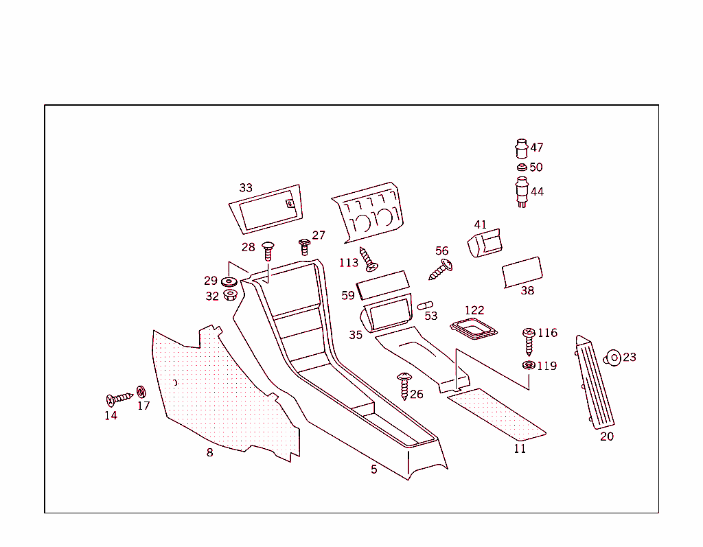Housing With Tray,Ashtray,And Top Covering