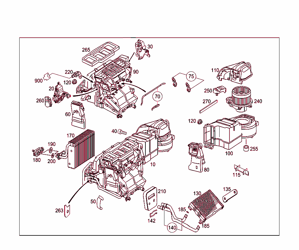Heater Case & Air Conditioner Case With Blower