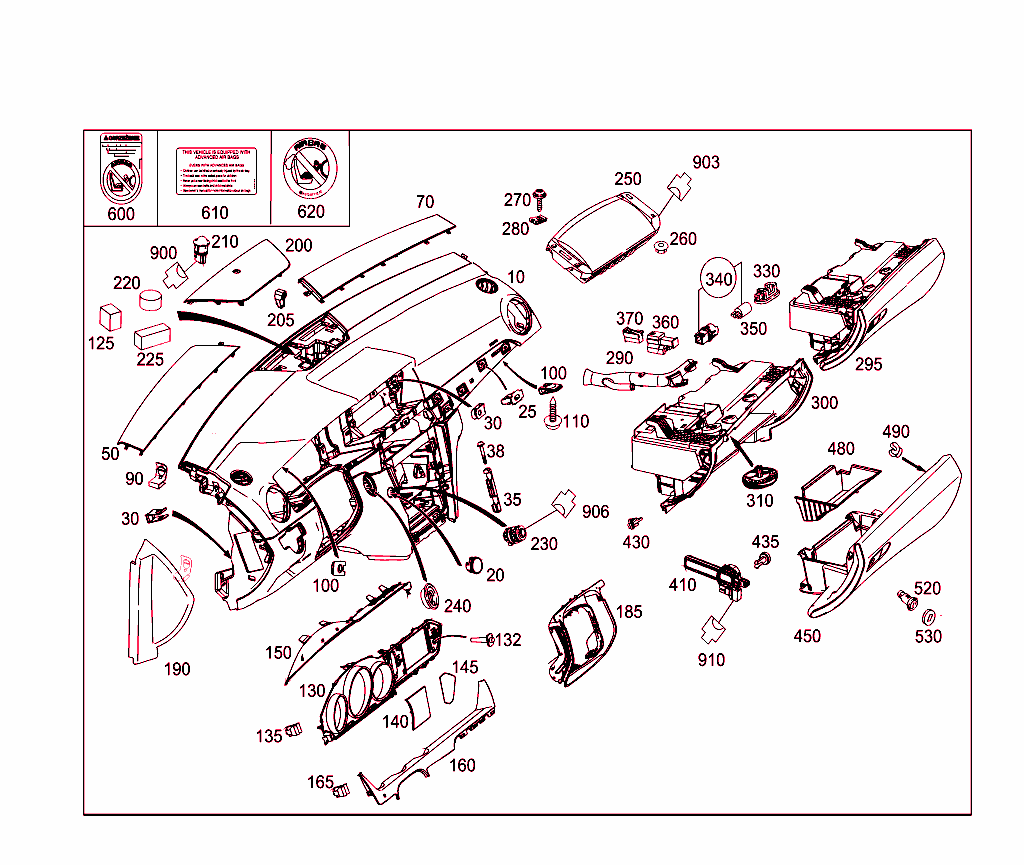 Instrument Panel And Gloves Compartment Box With Passenger Air Bag