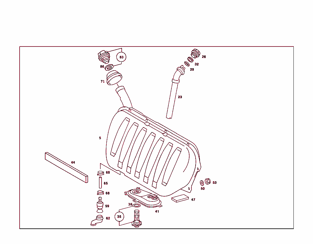 Fuel Tank With Attachment Parts