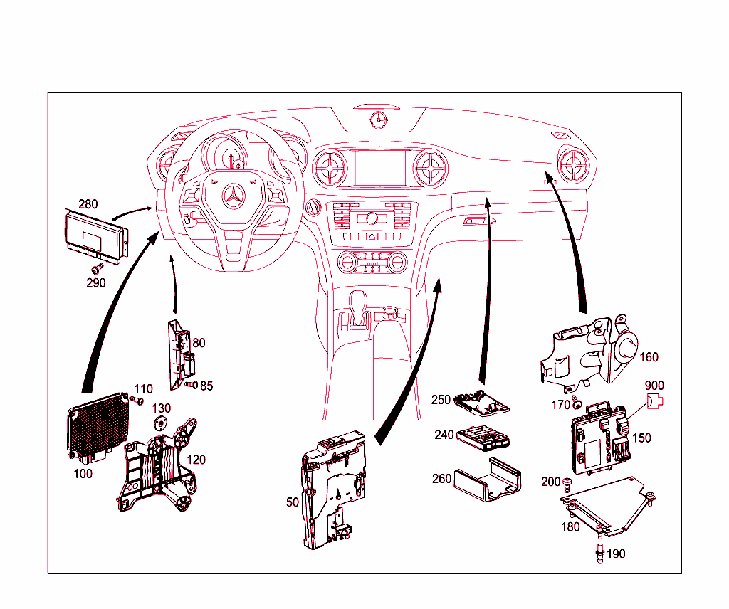 Control Units,Fuse Boxes And Relays In Interior