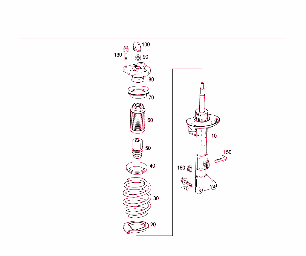 Spring Strut And Spring Strut Mounting Front