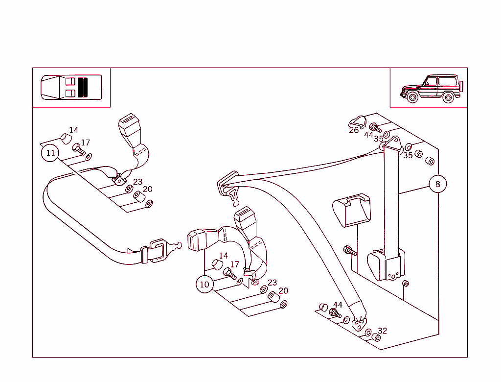 Rear Seat Safety Belt