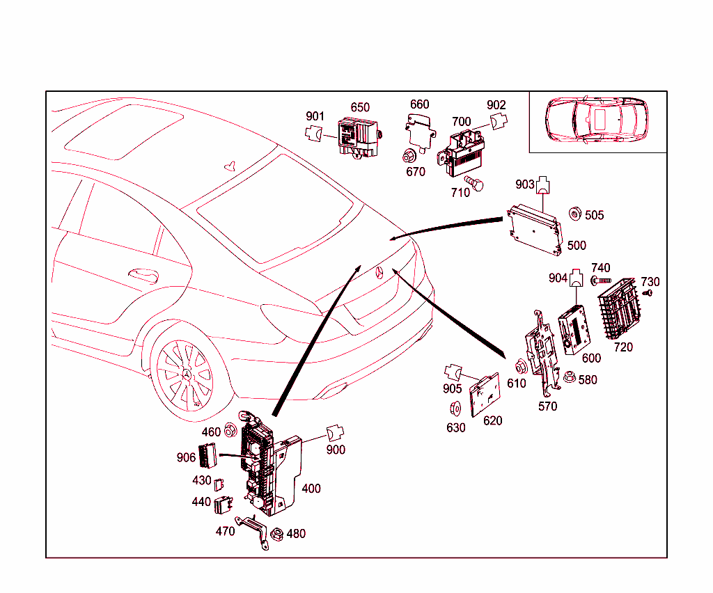 Control Modules And Relay In Trunk