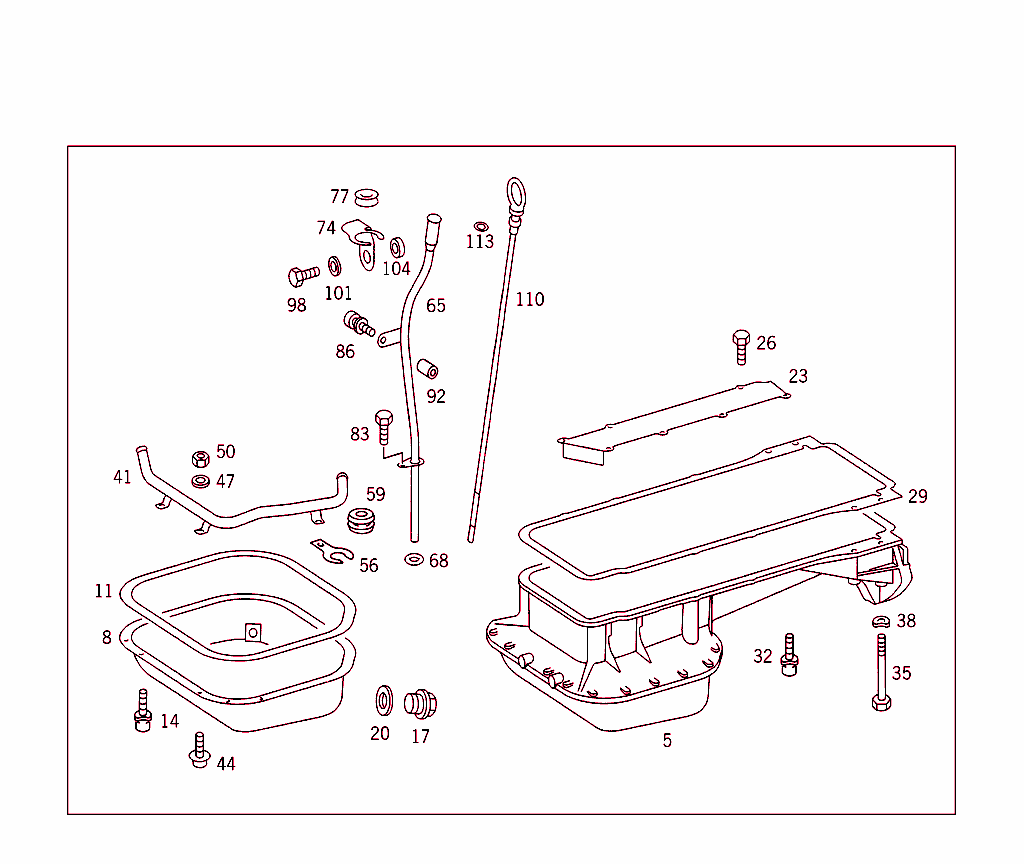 Oil Pan & Oil Level Display