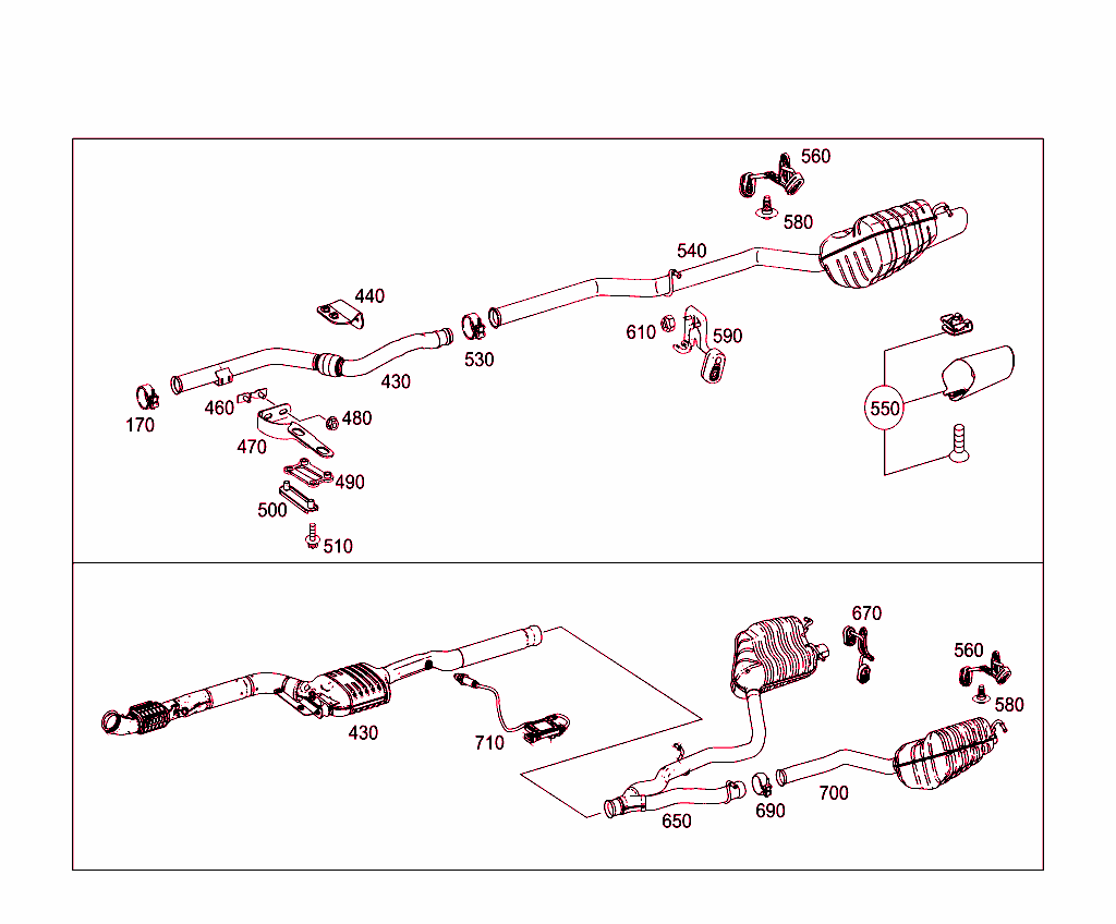 Exhaust System For Four-Cylinder Diesel Vehicles