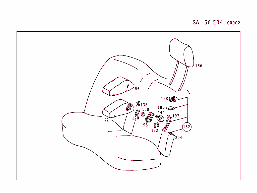 H.d. Rear Cushion;Rear Backrest,Fabric;With Armrest And Headrest