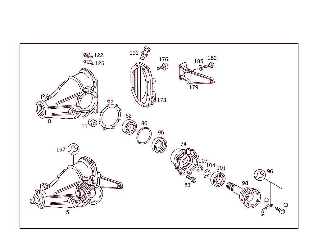 Rear Axle Housing With Differential