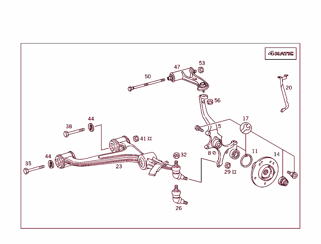 4Matic Steering Knuckle & Control Arm
