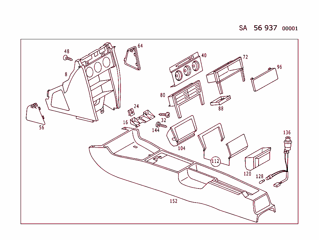 Central Console Below Instrument Panel