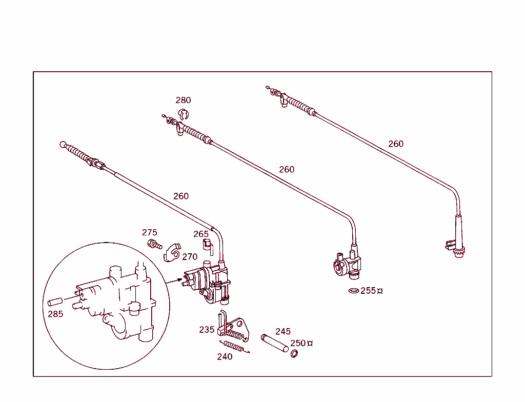 Transmission Case,Vacuum Box, Solenoid Valve,Control Pressure Cable