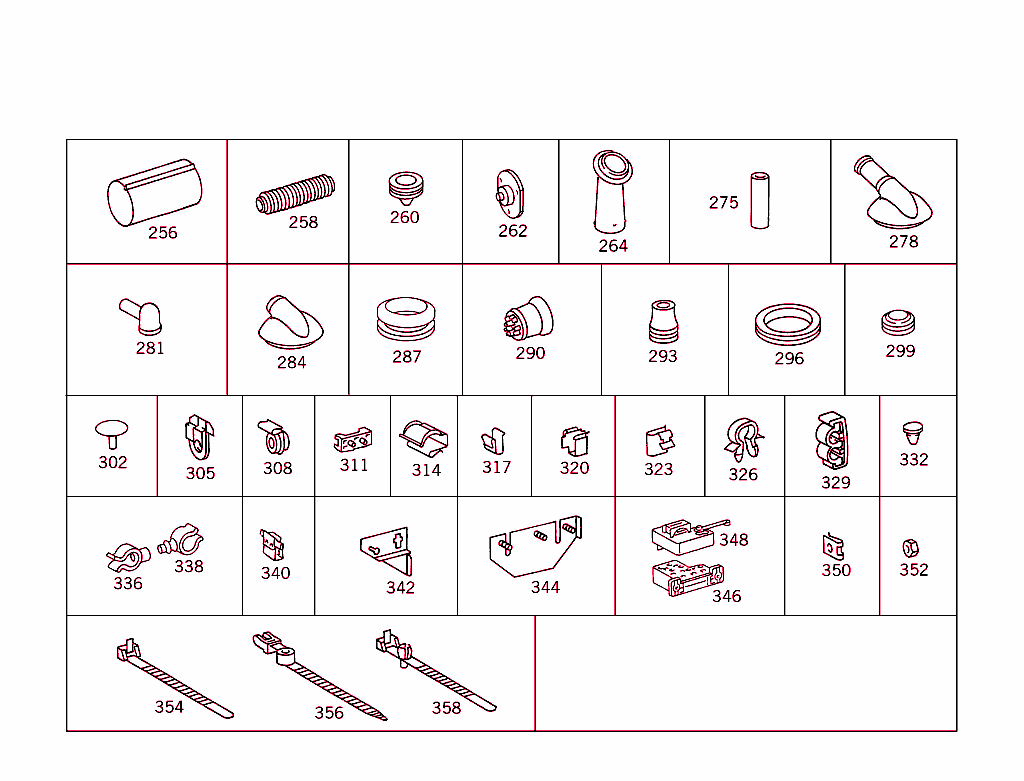 Loom Ties, Contact And Mounting Parts