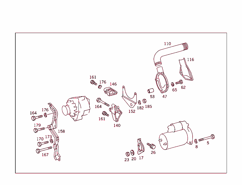 Attachment Parts For Starting Motor & Alternator