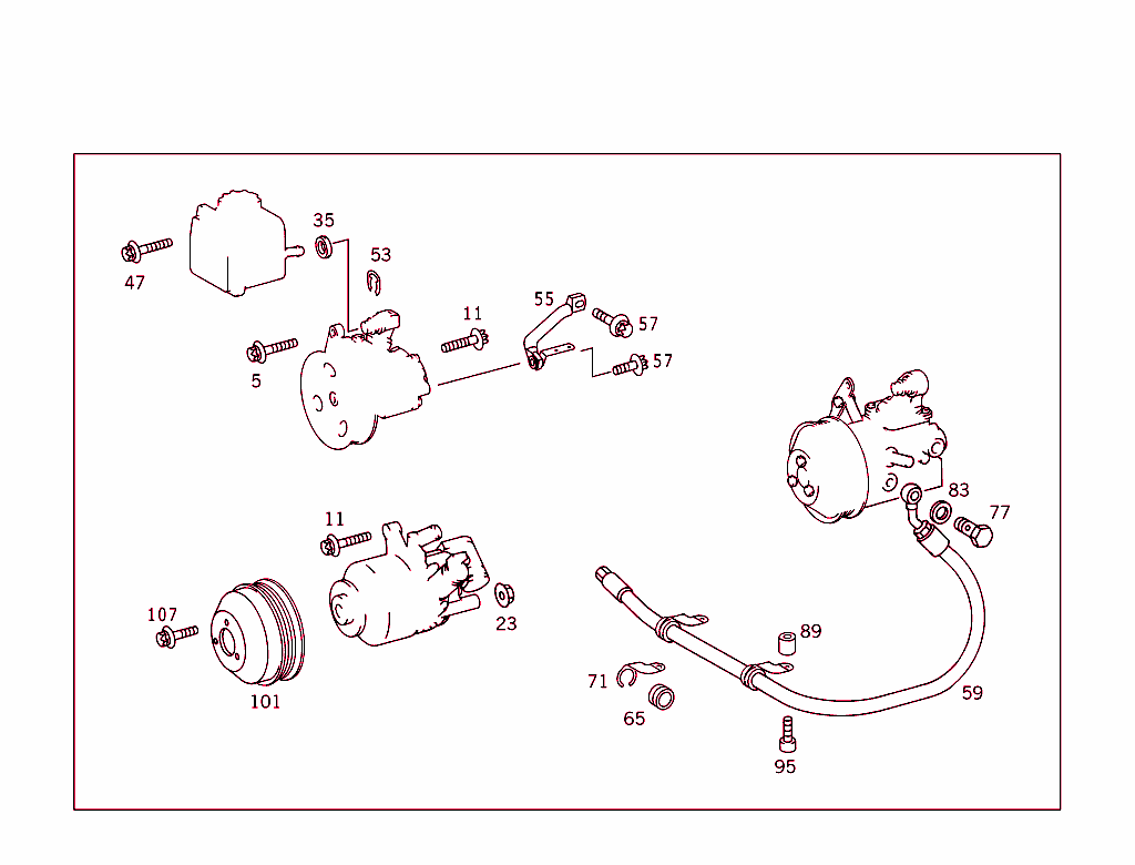 Power Steering Pump Attachment Parts