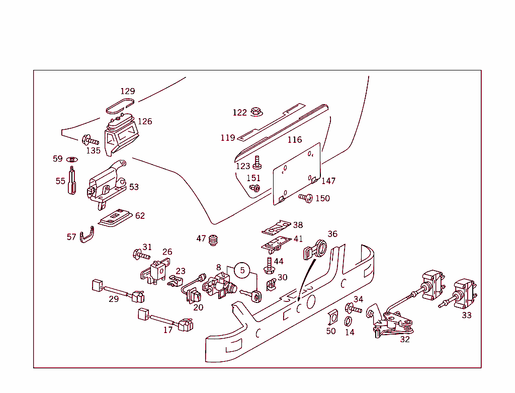 Rear Lid Latch-Type Lock