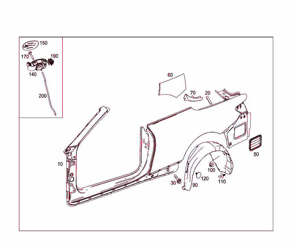 Roof Front Rail & Side Panels On Cabrio (Convertible)
