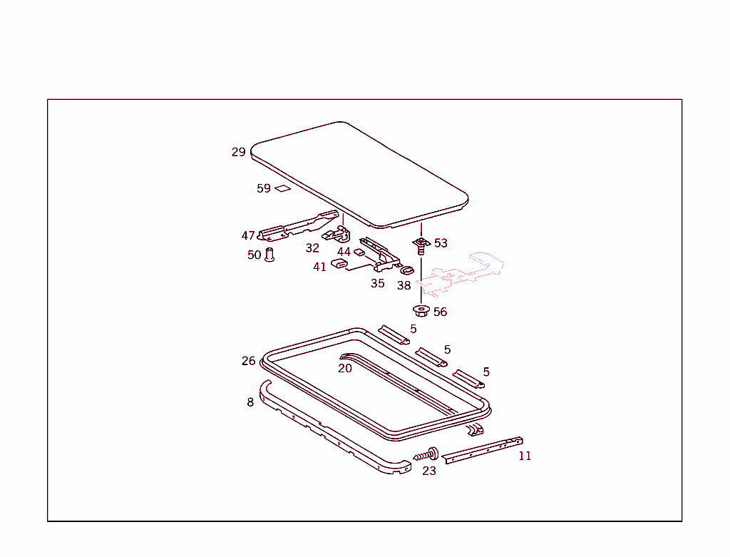 Sliding/Lifting Roof Plate