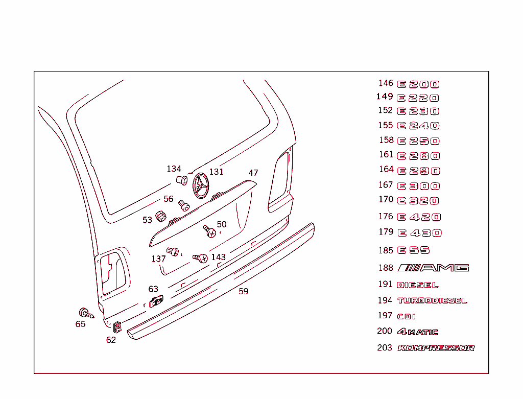 Rear Panel Door Attachment Parts, Rear Panel Door Window
