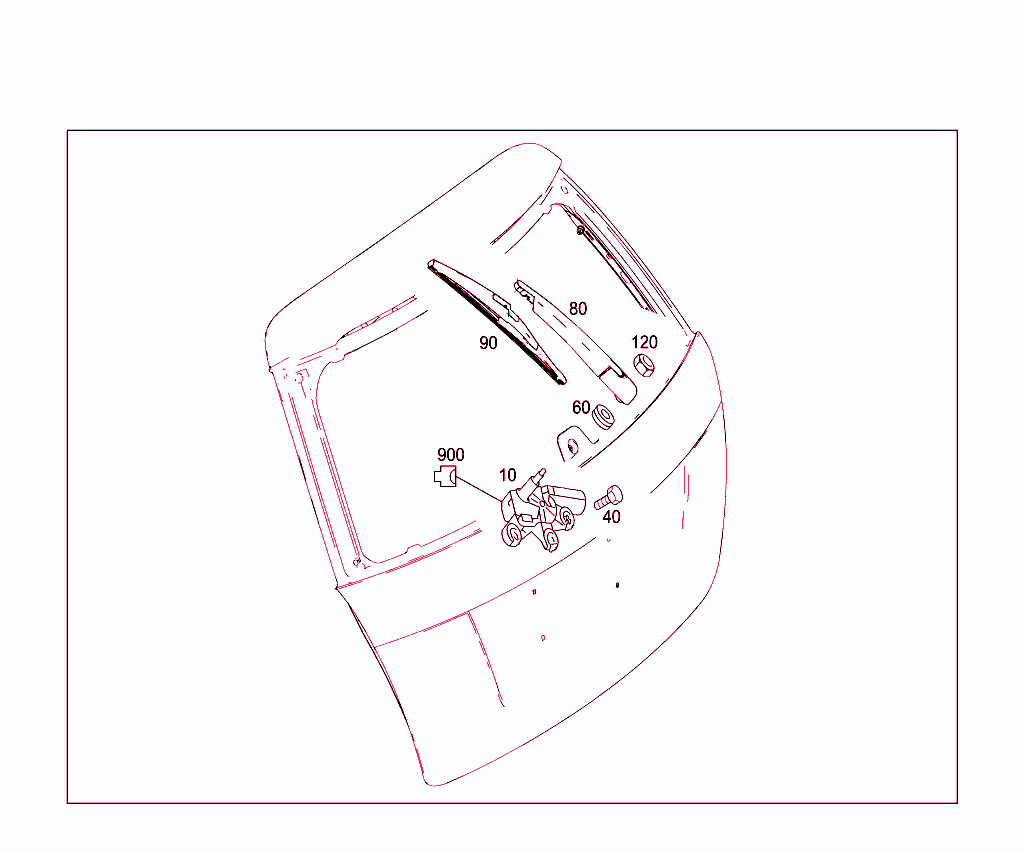 Rear Panel Door Pane Wiper