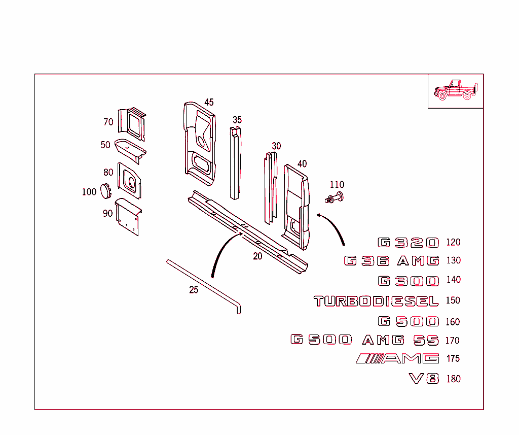 Rear Panel, Open Vehicle