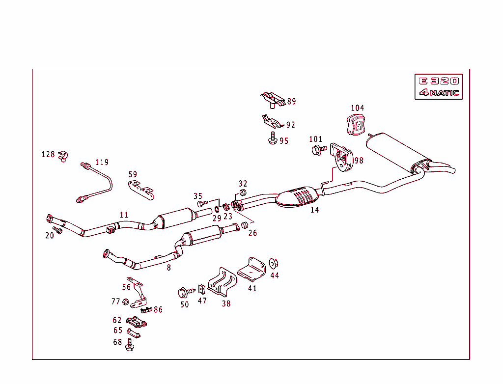 Exhaust System Used On Six-Cylinder Gasoline Vehicles