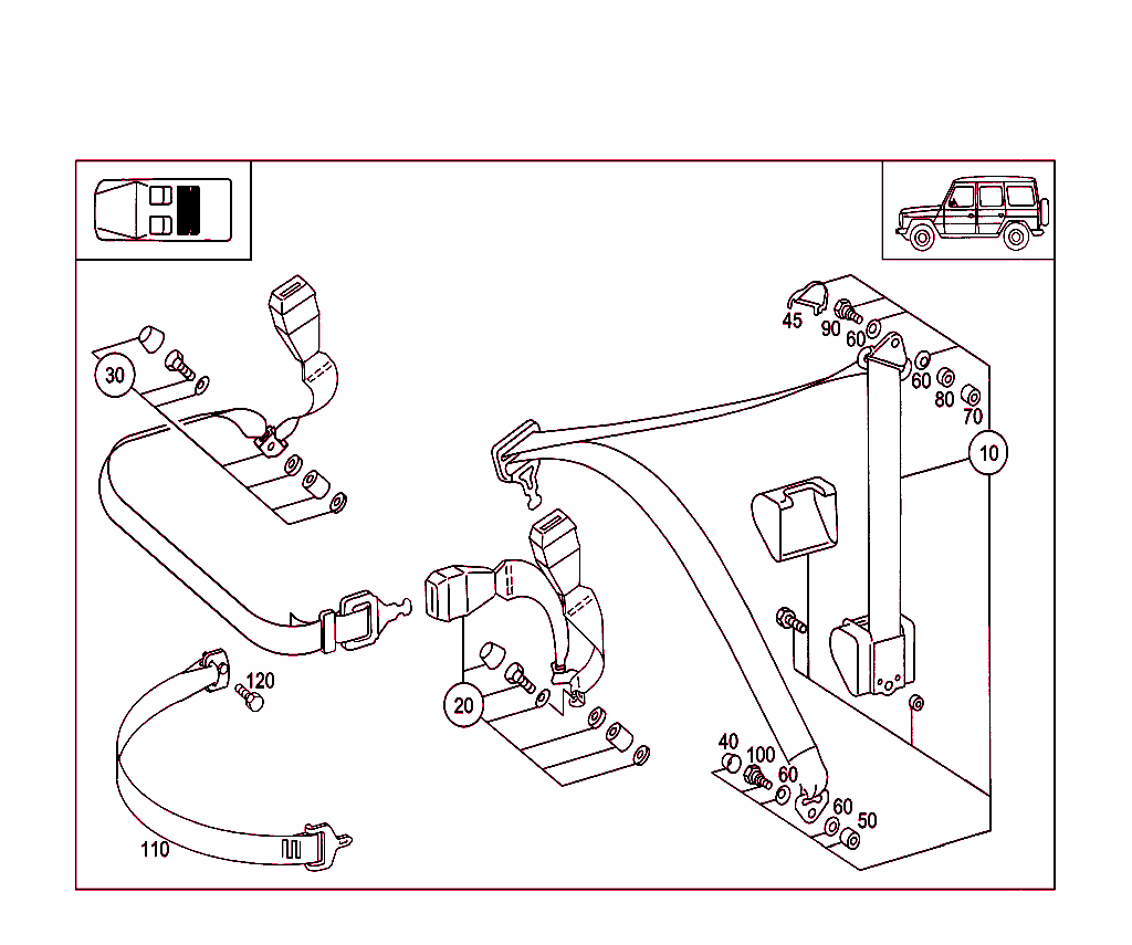 Rear Seat Safety Belt