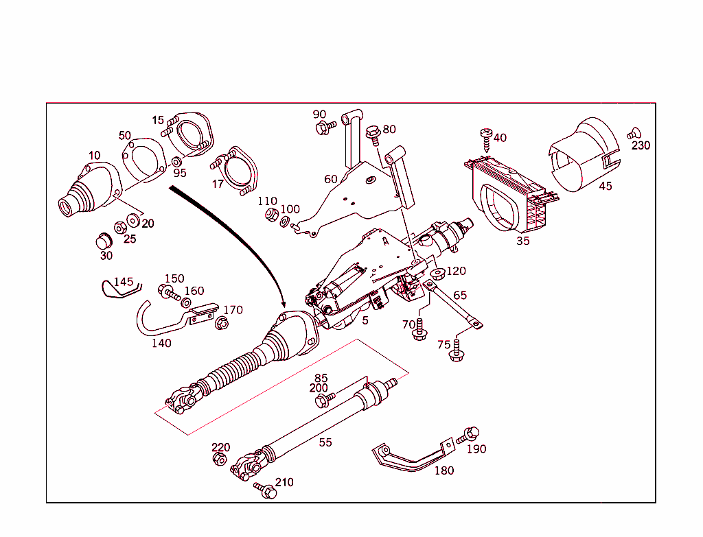 Steerg.column Jacket Tube & Steerg. Shaft