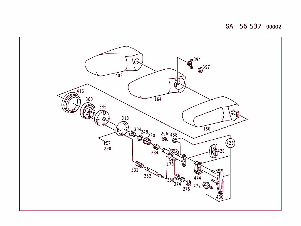 Front Seat Backrest, Velours (For Electrical Parts Used With Electric Seat Adjustment,See Sa 56633)
