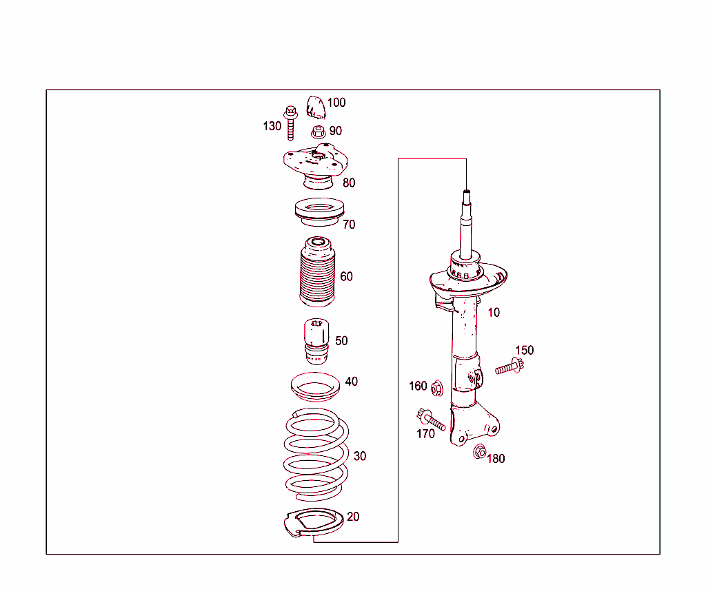 Spring Strut And Spring Strut Mounting Front