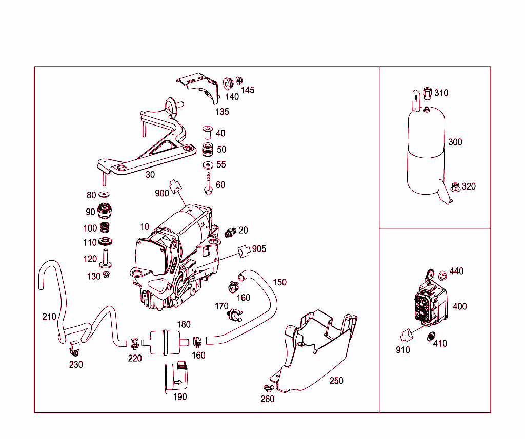 Compressor,Pressure Reservoir And Valve Unit