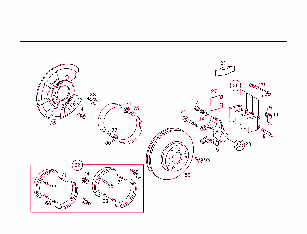 Freno de rueda trasera