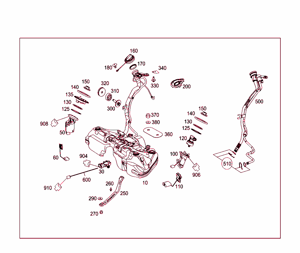 Fuel Tank With Attachment Parts
