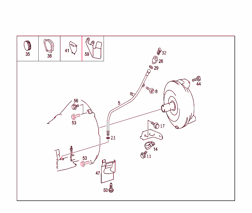 Detachable Transmission Components,Oil Filler Pipe,C-Class