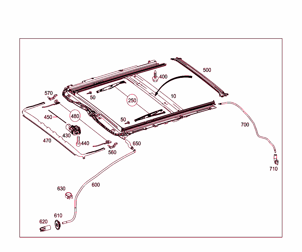 Sliding/Lifting Roof Frame
