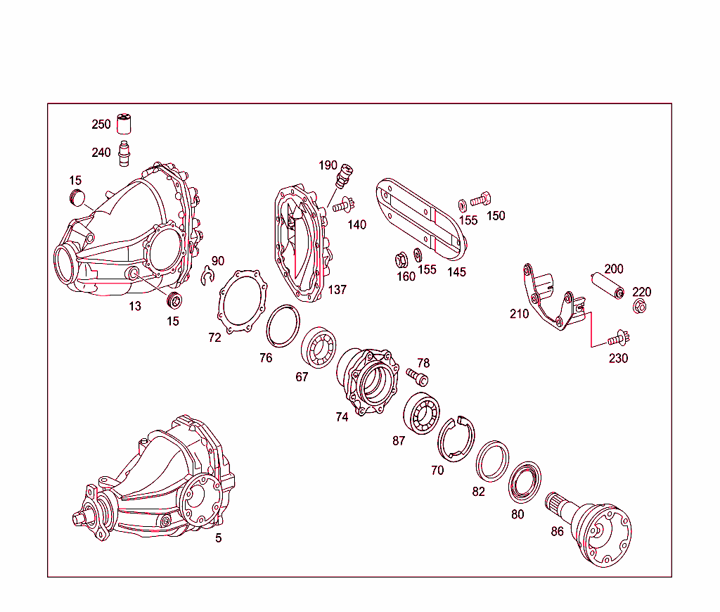 Rear Axle Housing With Differential