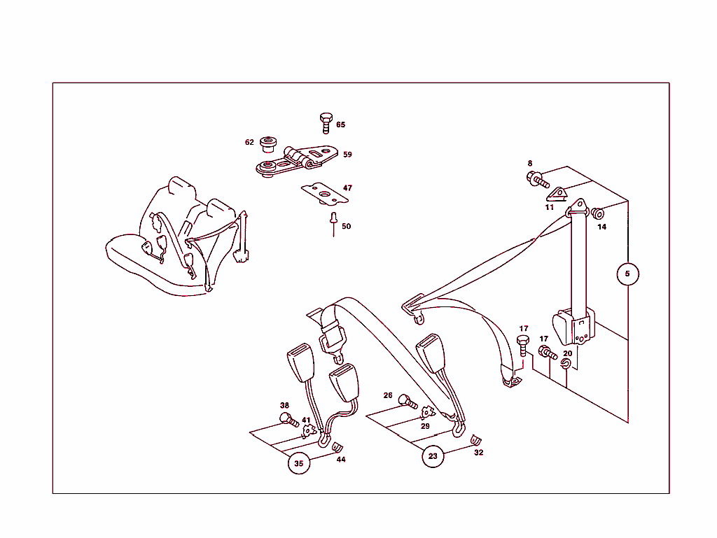 Rear Seat Safety Belt