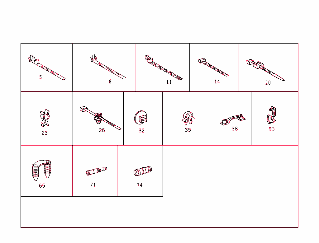 Loom Ties And Cable Mounting Parts