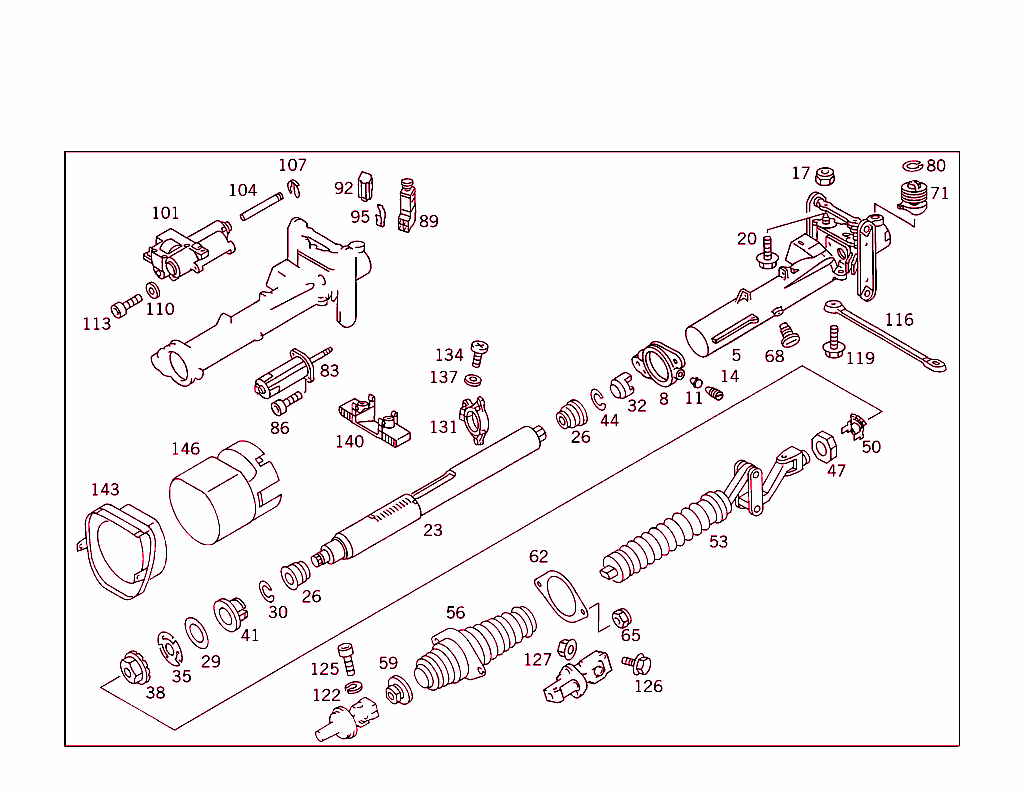 Steering Column Jacket Tube And Steering Shaft,Electrically Adjustable