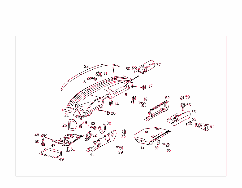 Instrument Panel With Glove Box,Body Parts For Passenger Airbag