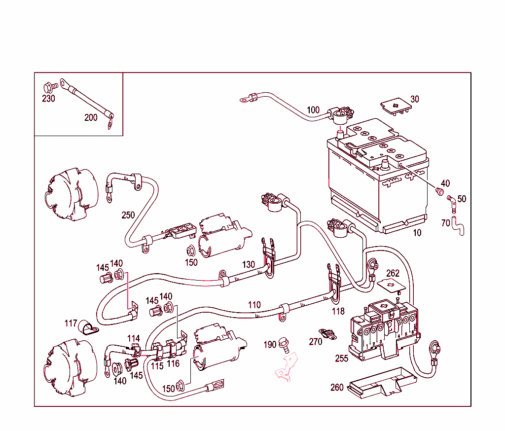 Battery,Starter/Alternator Cable