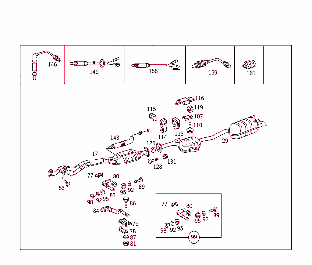 Exhaust System Used On Six-Cylinder Gasoline Vehicles