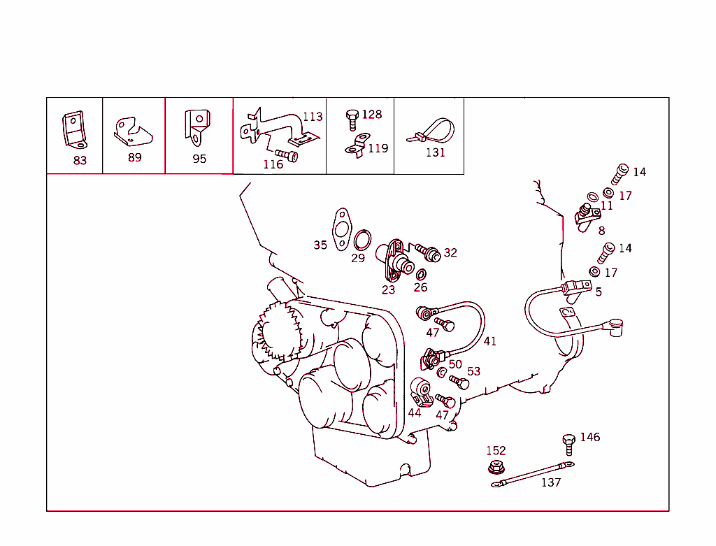 T.d.c. Sender Unit,Position Sender Unit,Knock Sensor,And Ground Strap